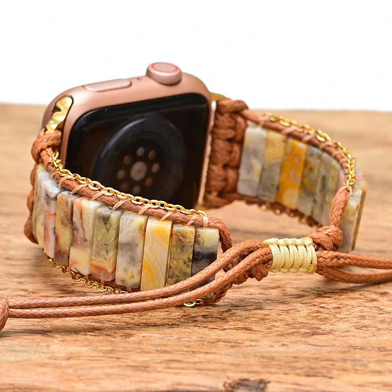 Adjustable Lace Agate Apple Watch Band