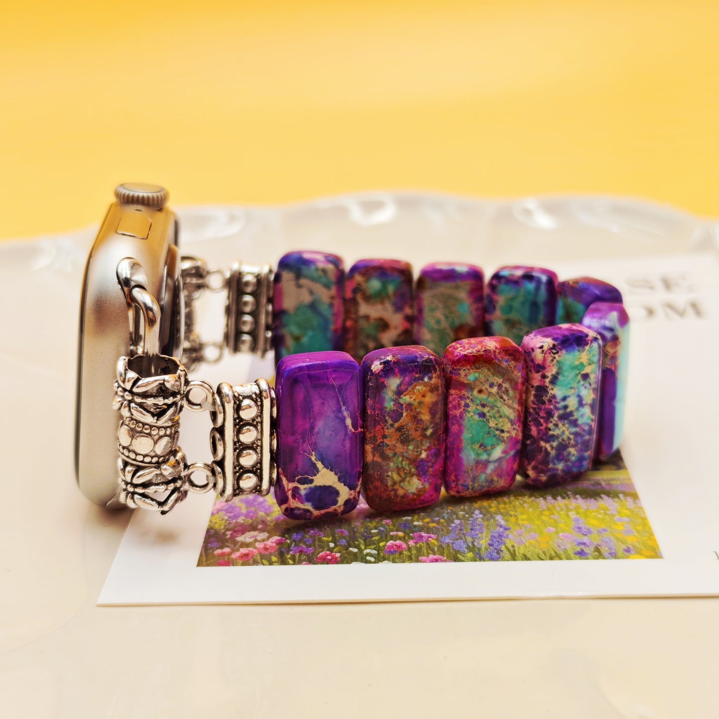 Stretchy Jasper Stone Apple Watch Band