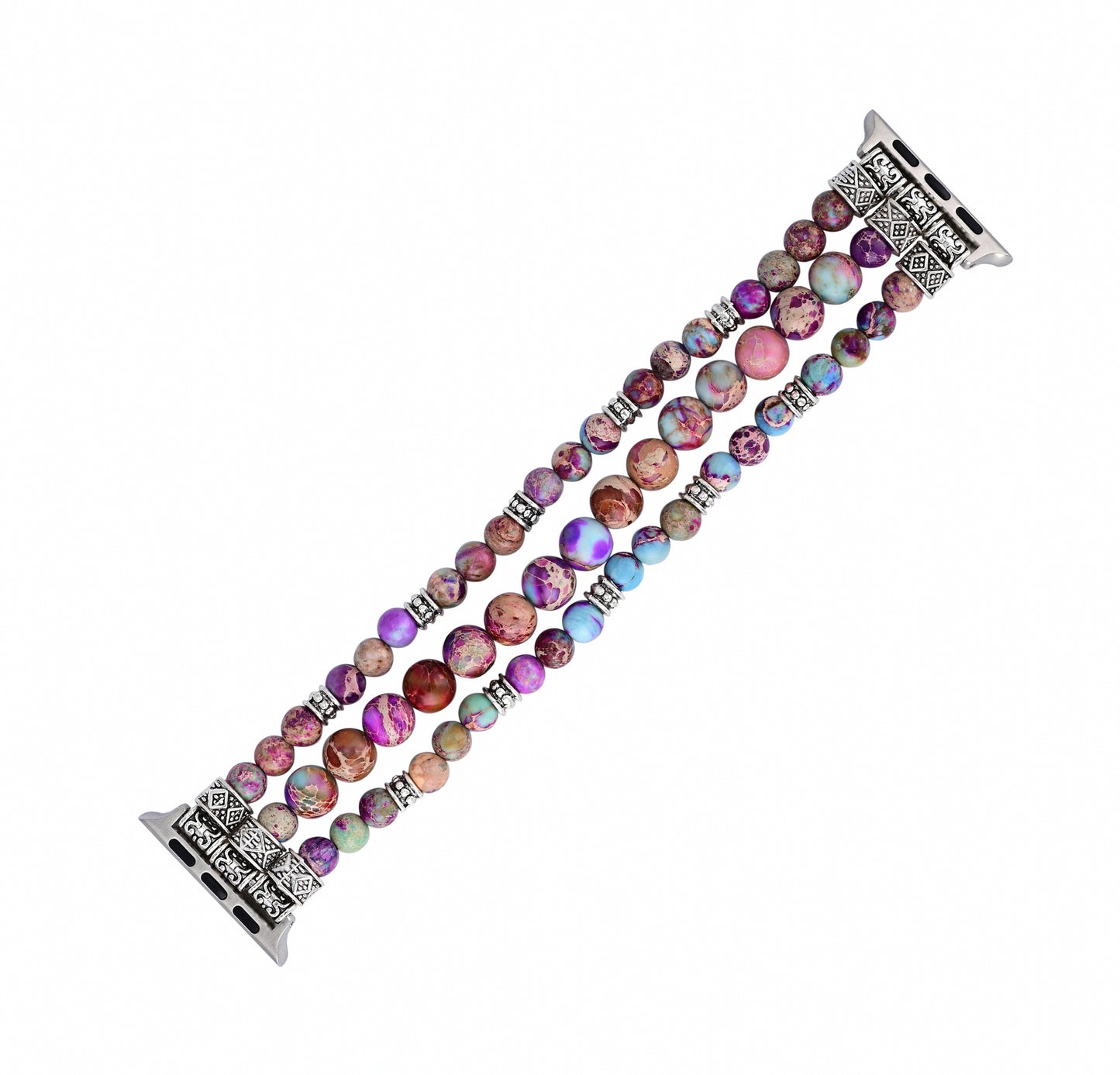 Multi Jasper Beaded Apple Watch Band