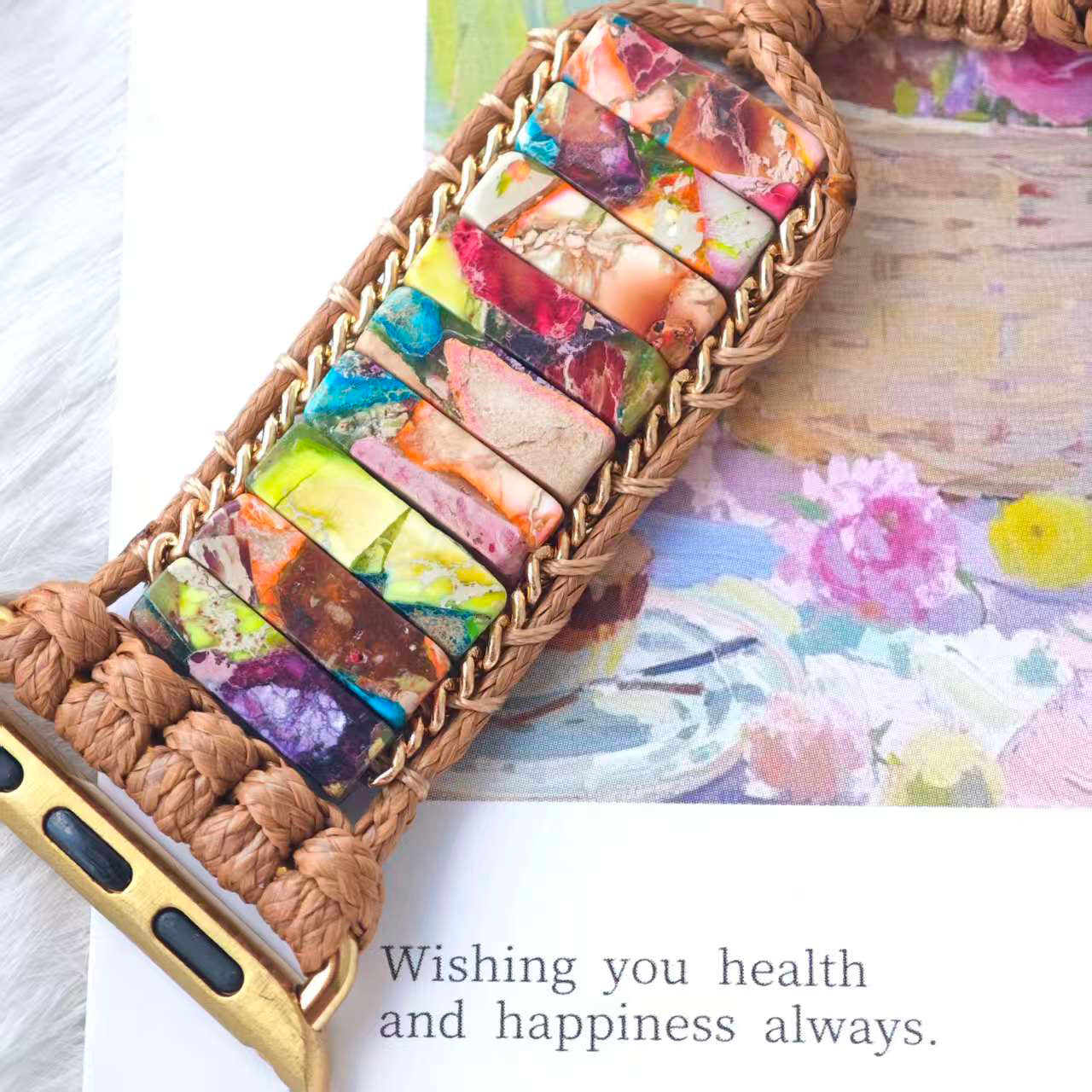 Jasper Macrame Apple Watch Strap