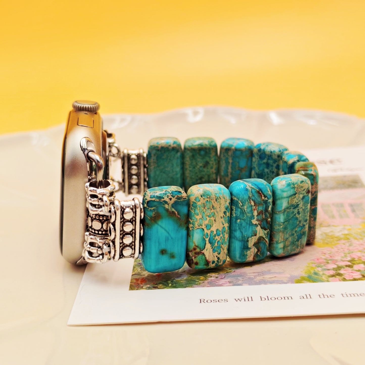 Stretchy Jasper Stone Apple Watch Band