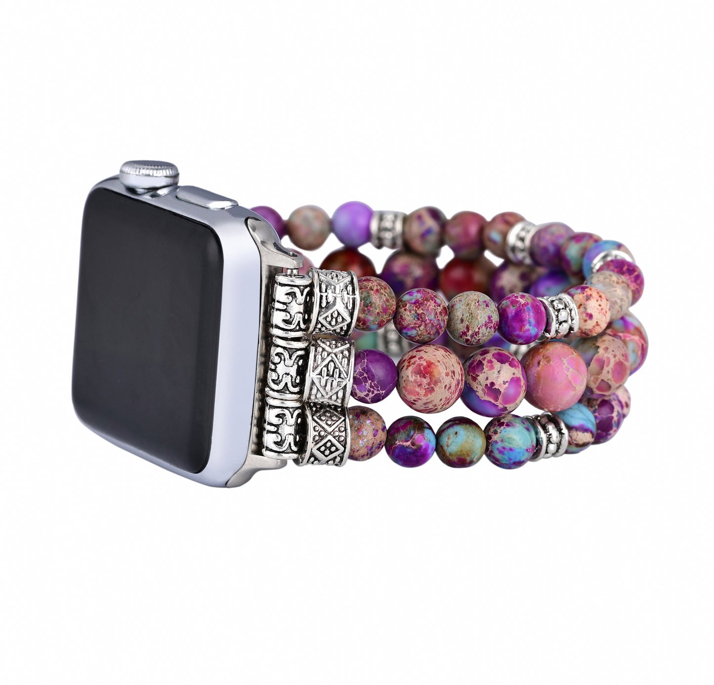 Multi Jasper Beaded Apple Watch Band
