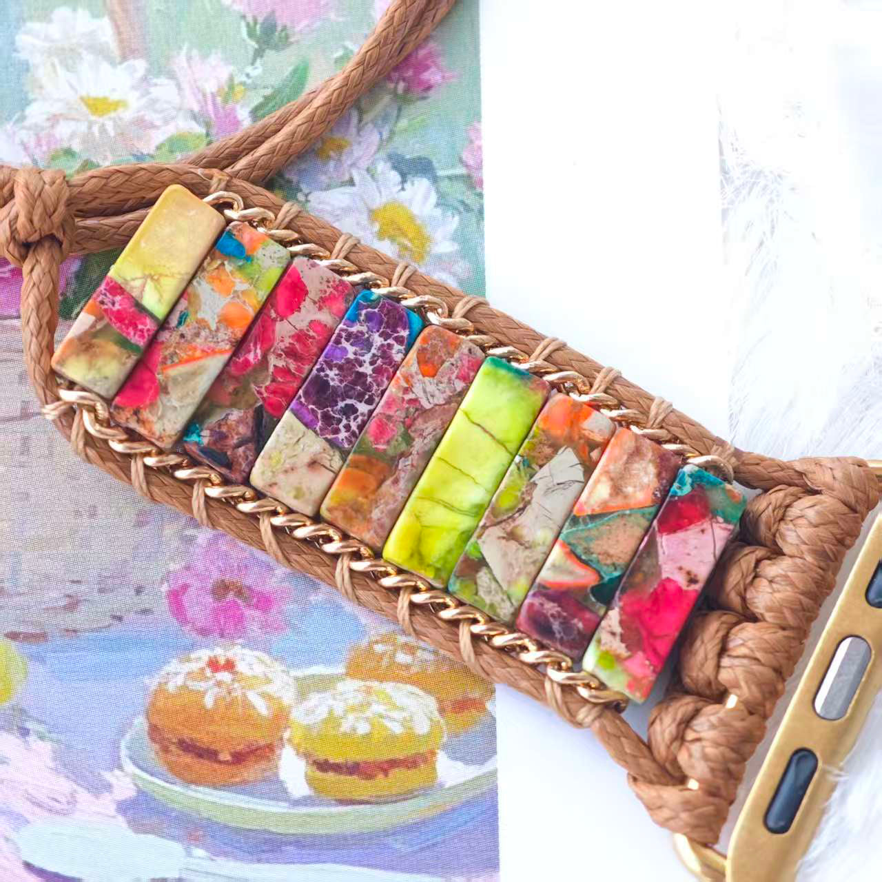 Jasper Macrame Apple Watch Strap