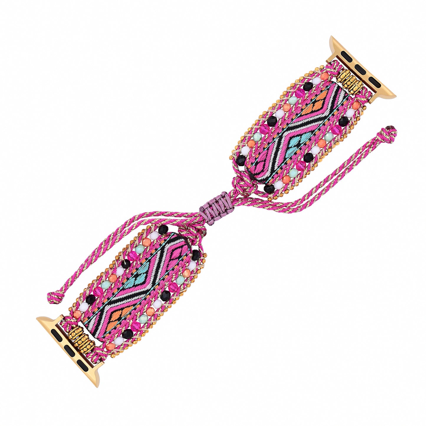 Jacquard & Crystal Beaded Apple Samsung Fitbit Watch Strap