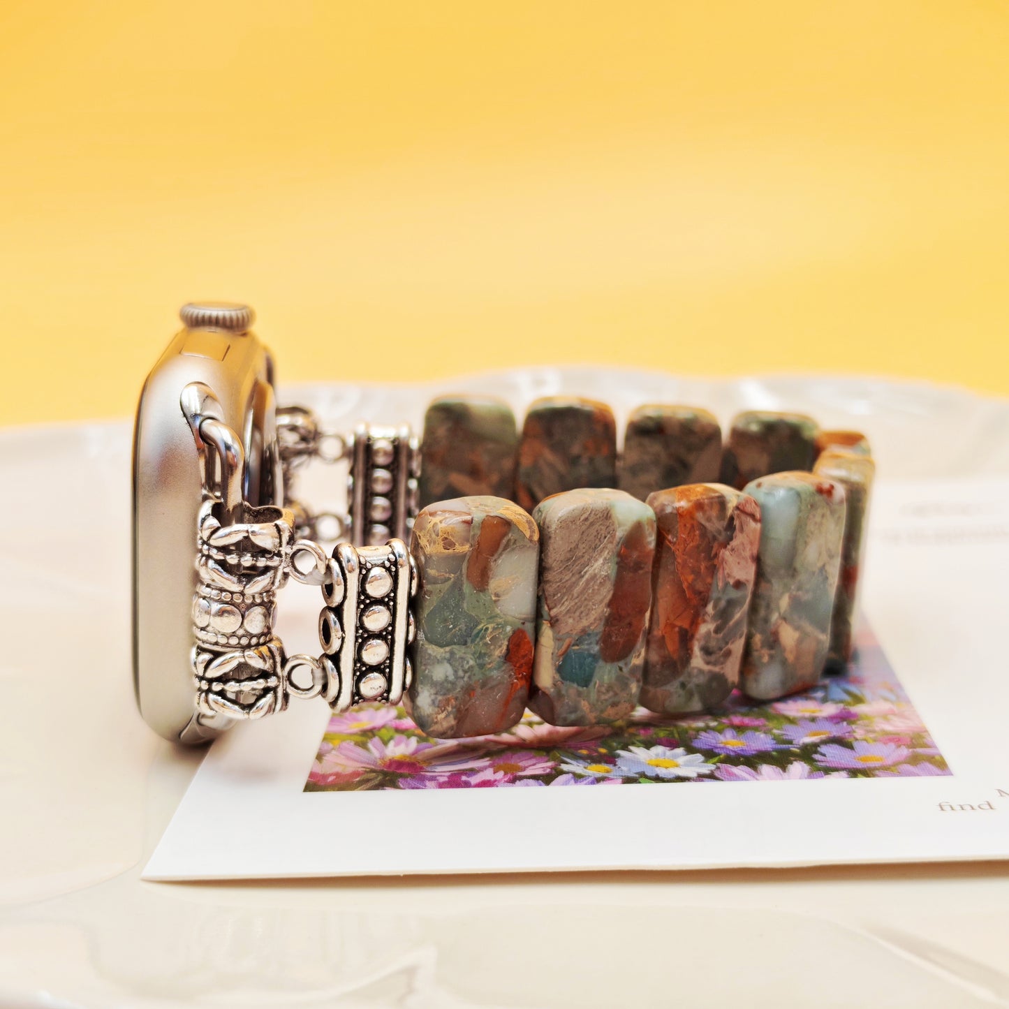 Stretchy Jasper Stone Apple Watch Band