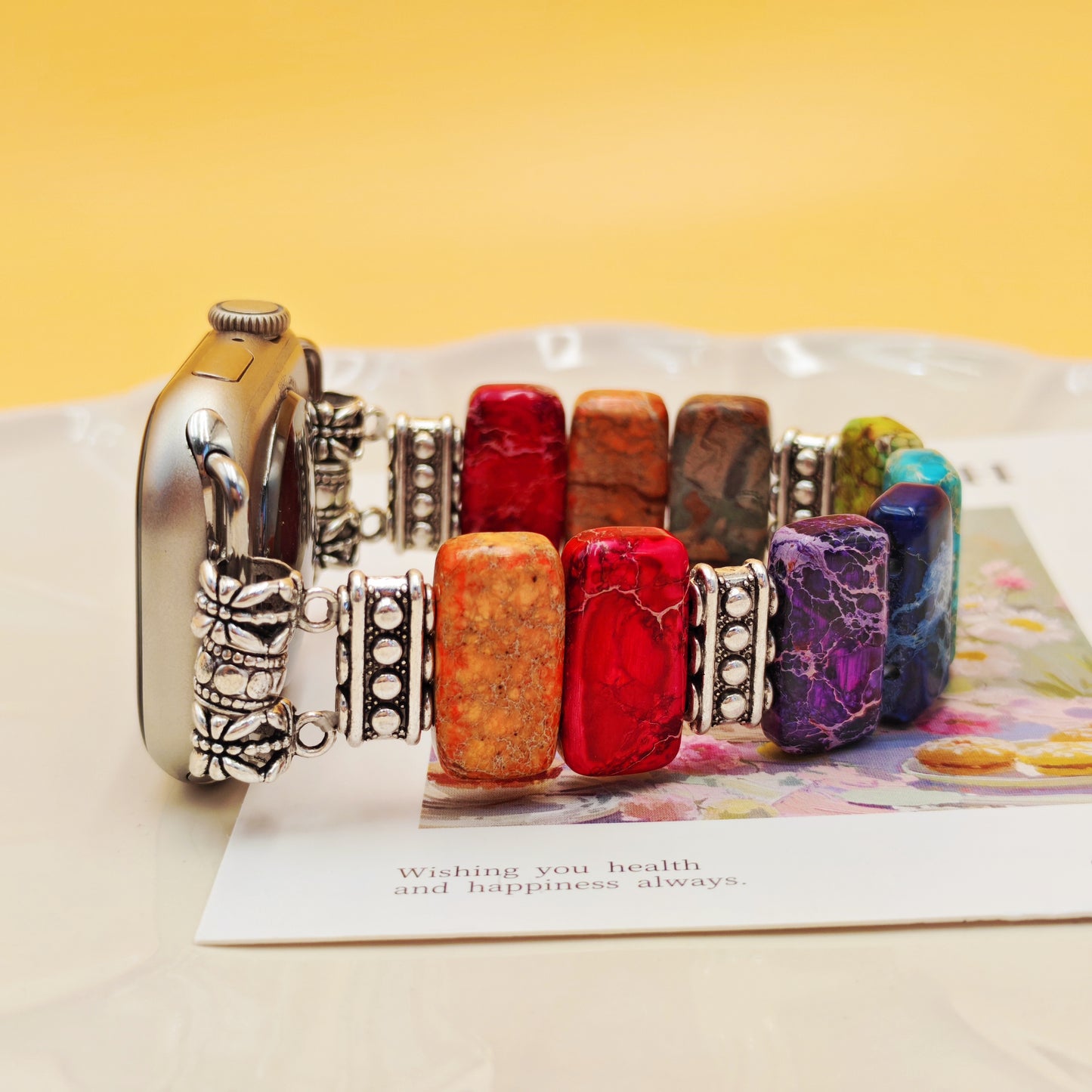 Stretchy Jasper Stone Apple Watch Band