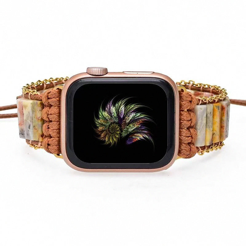 Adjustable Lace Agate Apple Watch Band