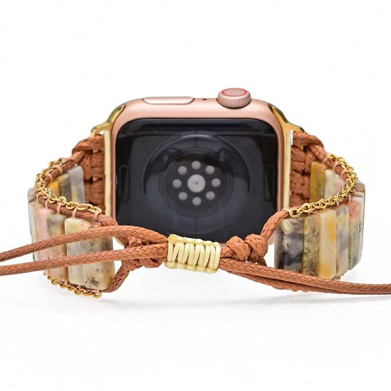 Adjustable Lace Agate Apple Watch Band