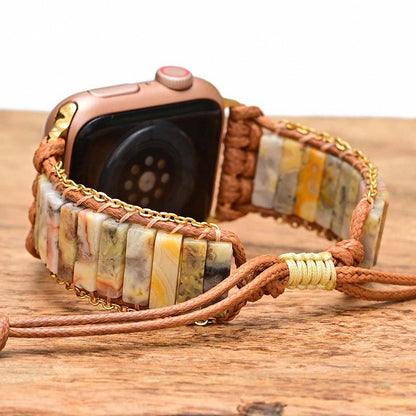 Adjustable Lace Agate Apple Watch Band