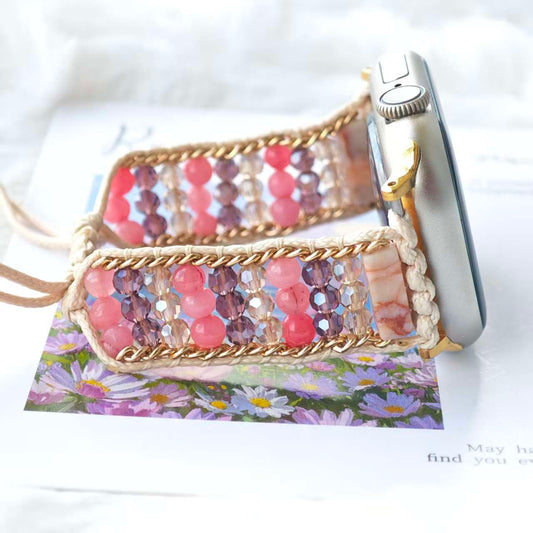 Jasper & Crystal Macrame Apple Watch Strap