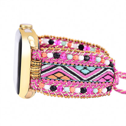 Jacquard & Crystal Beaded Apple Samsung Fitbit Watch Strap