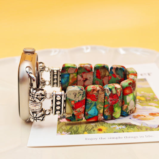 Stretchy Jasper Stone Apple Watch Band