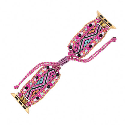 Jacquard & Crystal Beaded Apple Samsung Fitbit Watch Strap