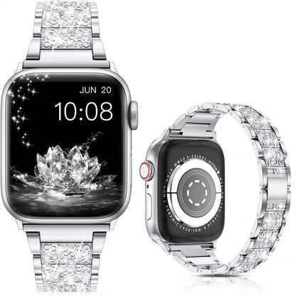 Smartwatch with a decorative band on a white background